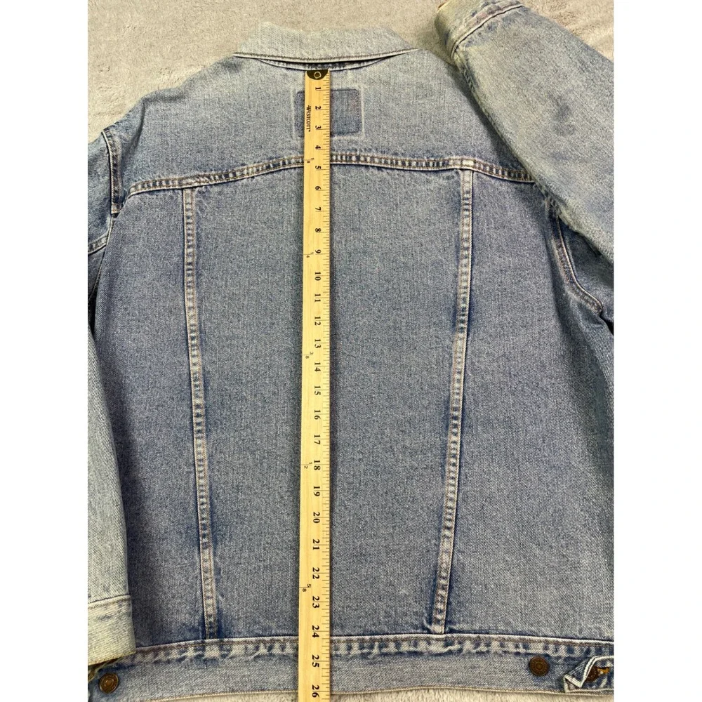 Vintage 90s Levis 70507 4890 Denim Trucker Jacket Mens Large Light Wash USA Made